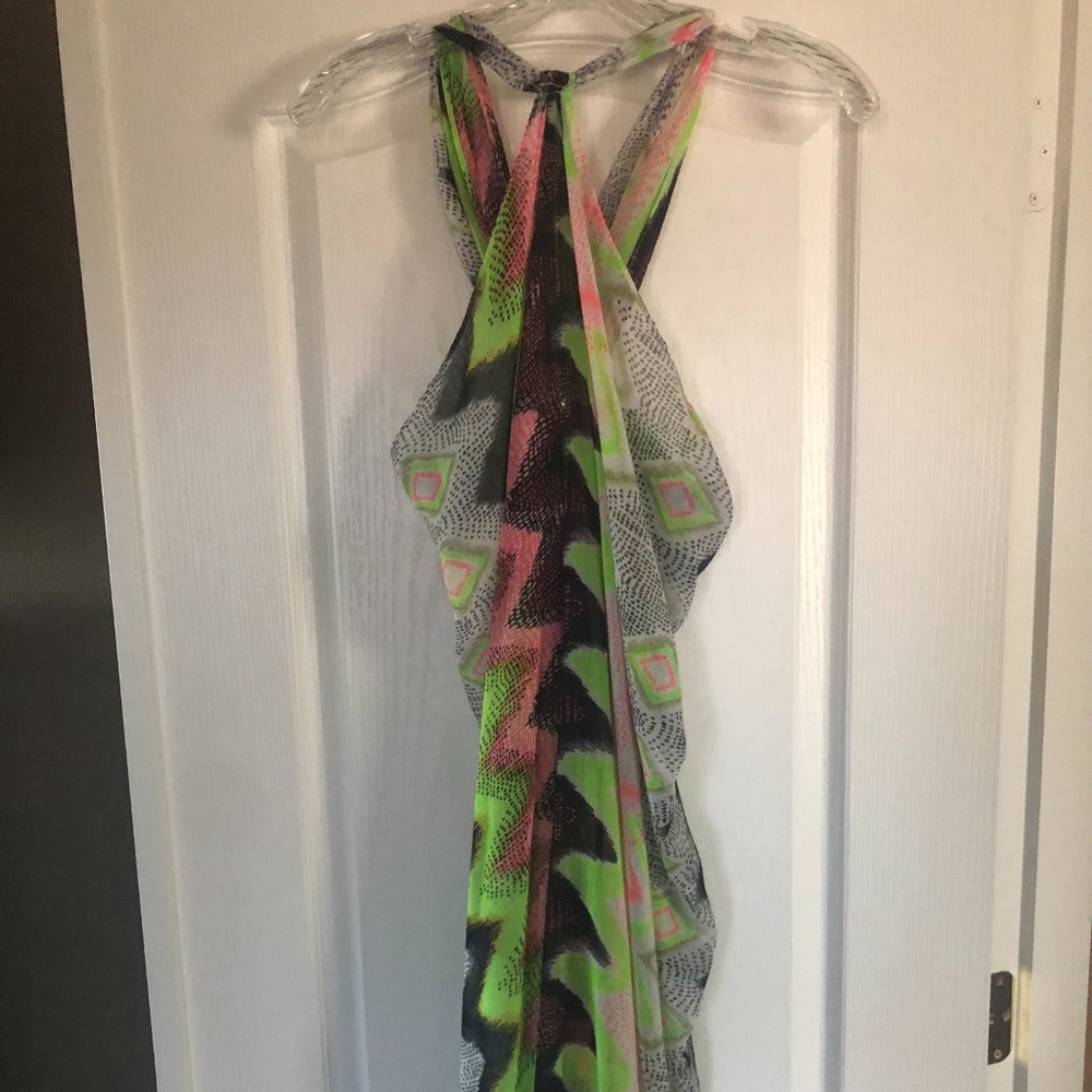 Women's 90's Print Bathing Suit Cover Sz S